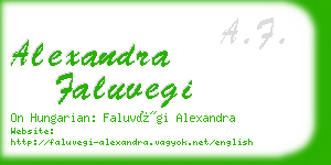 alexandra faluvegi business card